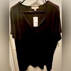NWT Philosophy Blouse w/ Mini Copper Colored Studs